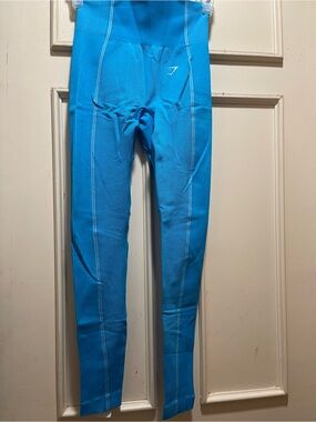 Gymshark Sky-Blue High-Waist Seamless Leggings
